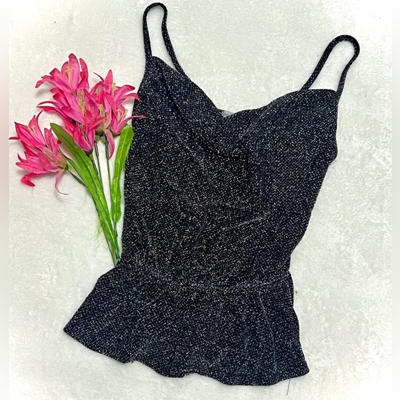 Charlotte Russe NWT Metallic Cowl Tank Top - XS - Picture 1 of 6